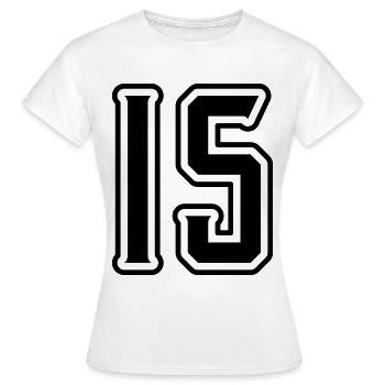 Symbole de 15 chiffres - T-shirt Femme - blanc - Devant - AI Model Female 172 dark (172cm)