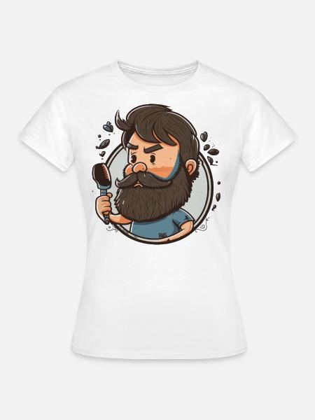 Schnurrbart-Beherrschung - Frauen T-Shirt - Weiß
