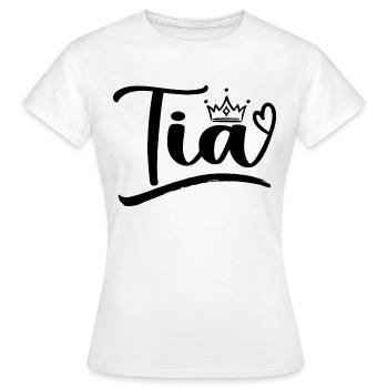 Best Tia Ever Aunt Leopard Print Mothers Day Tia - Women's T-Shirt - white - Front - AI Model Female 172 dark (172cm)