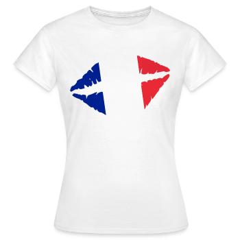 France - Women's T-Shirt - white - Front - AI Model Female 172 dark (172cm)
