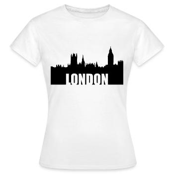 Londres - T-shirt Femme - blanc - Devant - AI Model Female 172 dark (172cm)