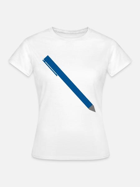 Writer Stift - Frauen T-Shirt - Weiß