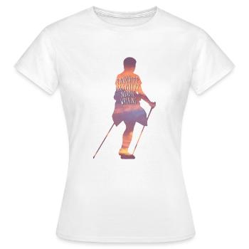 Marche nordique - T-shirt Femme - blanc - Devant - AI Model Female 172 dark (172cm)
