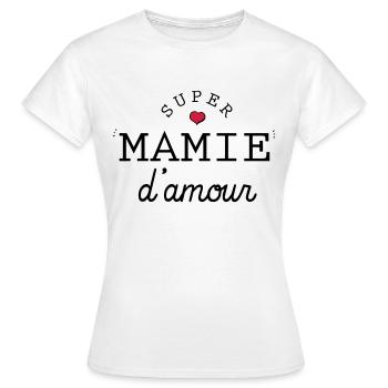Super granny of love - Women's T-Shirt - white - Front - AI Model Female 172 dark (172cm)