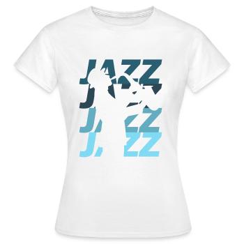 jazz - T-shirt Femme - blanc - Devant - AI Model Female 172 dark (172cm)