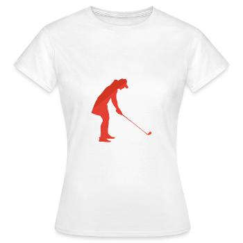 Puce de balle de golf de golf - T-shirt Femme - blanc - Devant - AI Model Female 172 dark (172cm)