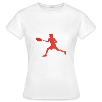 Tennis Tennisspieler Tiebreak Racket - Frauen T-Shirt - Weiß - Vorne - AI Model Female 172 dark (172cm)