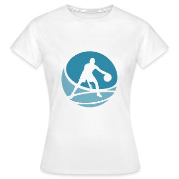 Basketball Rebounding Dribbling - Women's T-Shirt - white - Front - AI Model Female 172 dark (172cm)