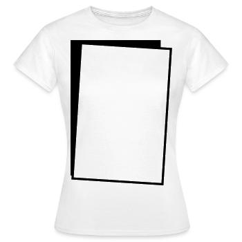 Textfeld transparent schreiben Notizen Gästeliste - Frauen T-Shirt - Weiß - Vorne - AI Model Female 172 dark (172cm)