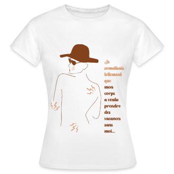 Mon corps m'a parlé - T-shirt Femme - blanc - Devant - AI Model Female 172 dark (172cm)
