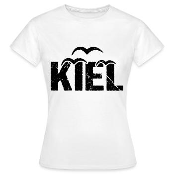 Mouette de Kiel Ville hanséatique de Kiel - T-shirt Femme - blanc - Devant - AI Model Female 172 dark (172cm)