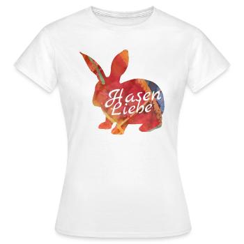 Hasen Hase Tierliebe - Frauen T-Shirt - Weiß - Vorne - AI Model Female 172 dark (172cm)