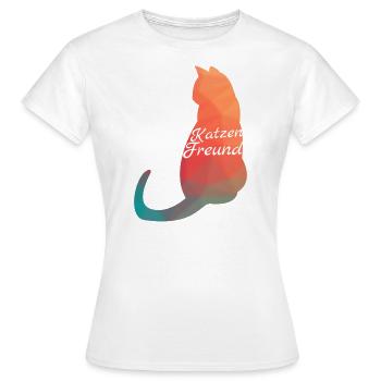 Kätzchen Katzenliebe Katzenfreund - Frauen T-Shirt - Weiß - Vorne - AI Model Female 172 dark (172cm)