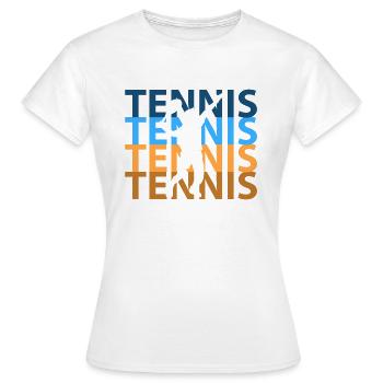 Tennisspieler - Frauen T-Shirt - Weiß - Vorne - AI Model Female 172 dark (172cm)