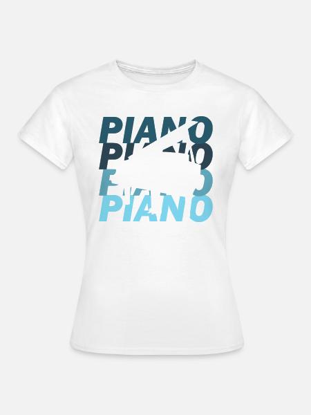 Klavier - Frauen T-Shirt - Weiß