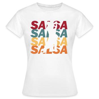 Salsa - Frauen T-Shirt - Weiß - Vorne - AI Model Female 172 dark (172cm)