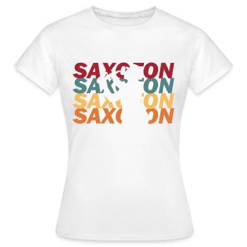 Saxophon - Frauen T-Shirt - Weiß - Vorne - AI Model Female 172 dark (172cm)
