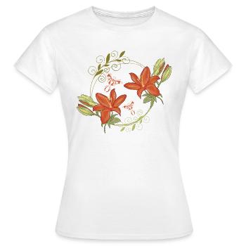 Fleurs de lys - T-shirt Femme - blanc - Devant - AI Model Female 172 dark (172cm)