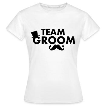 Team groom - Women's T-Shirt - white - Front - AI Model Female 172 dark (172cm)