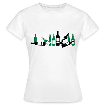 corpse piles bottle beer glass - Women's T-Shirt - white - Front - AI Model Female 172 dark (172cm)