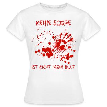 Conception effrayante d’éclaboussures de sang - T-shirt Femme - blanc - Devant - AI Model Female 172 dark (172cm)