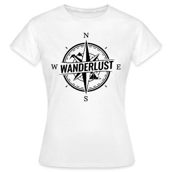 Wanderlust Kompass - Frauen T-Shirt - Weiß - Vorne - AI Model Female 172 dark (172cm)