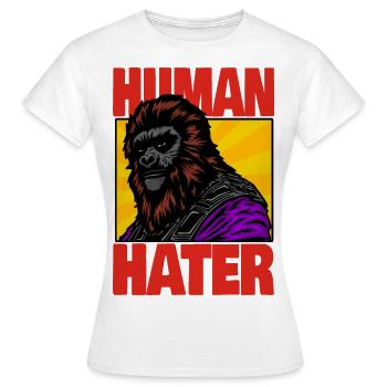 HUMAN HATER - T-shirt Femme - blanc - Devant - AI Model Female 172 dark (172cm)