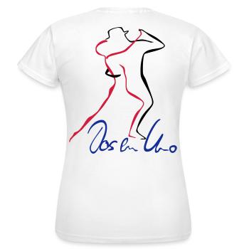 Tango Dos en Uno - Frauen T-Shirt - Weiß - Hinten - AI Model Female 172 dark (172cm)