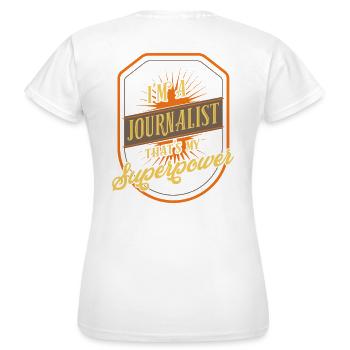 Journalist - Frauen T-Shirt - Weiß - Hinten - AI Model Female 172 dark (172cm)
