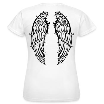 Big wings, angel wings, wings - Women's T-Shirt - white - Back - AI Model Female 172 dark (172cm)