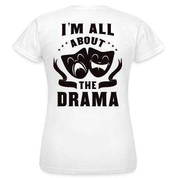 théâtre - T-shirt Femme - blanc - Dos - AI Model Female 172 dark (172cm)