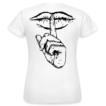 Mouth Shut - T-shirt Femme - blanc - Dos - AI Model Female 172 dark (172cm)