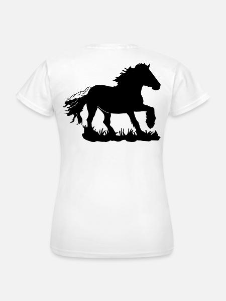 Koud bloed, koud bloed, trekpaard - T-shirt dam - vit