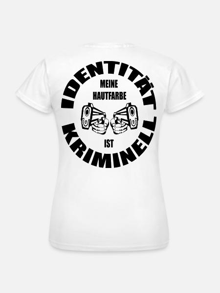 Identität ist keine Hautfarbe Satire Design - Frauen T-Shirt - Weiß