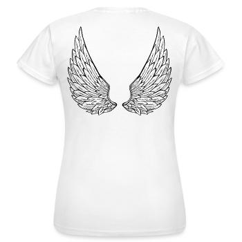 ailes d'anges - T-shirt Femme - blanc - Dos - AI Model Female 172 dark (172cm)
