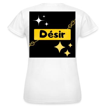 Desire - Women's T-Shirt - white - Back - AI Model Female 172 dark (172cm)