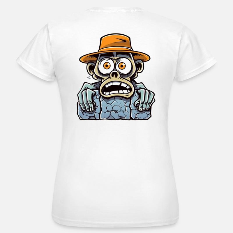 Dead explorer with hat and bone gaze - Women's T-Shirt - white
