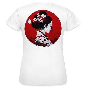 Fille japonaise - T-shirt Femme - blanc - Dos - AI Model Female 172 dark (172cm)