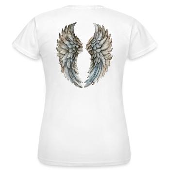 Ailes d'ange : un style céleste angelwings - T-shirt Femme - blanc - Dos - AI Model Female 172 dark (172cm)