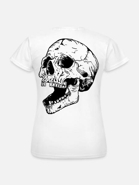 Totenkopf - Frauen T-Shirt - Weiß