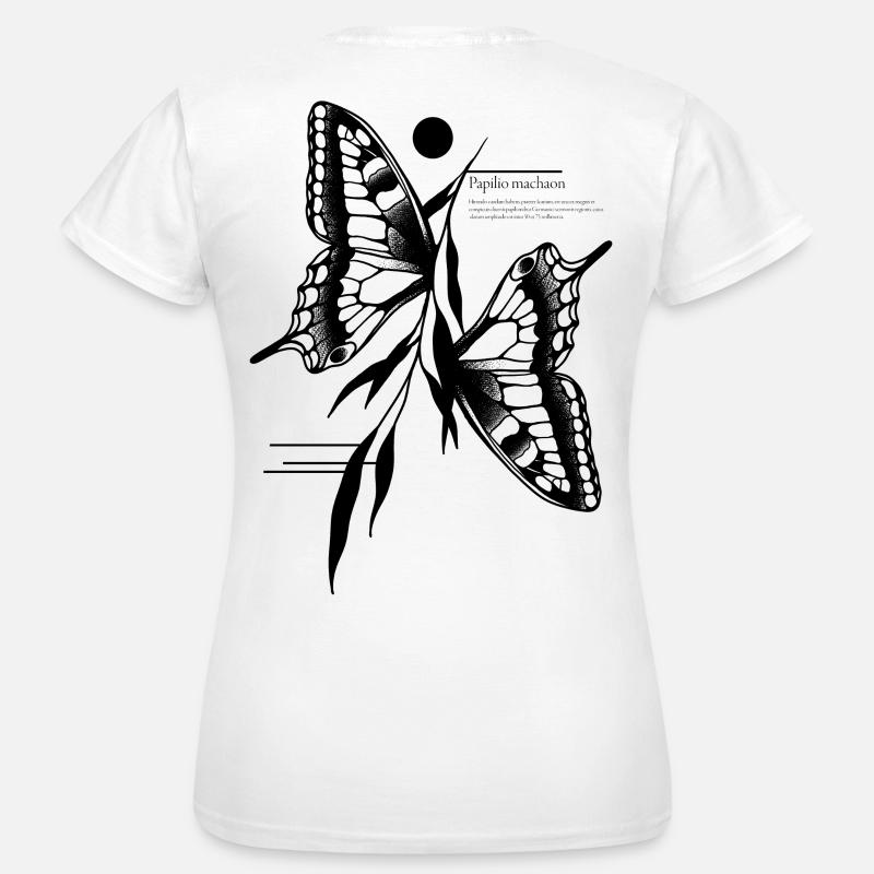 Papillon à queue d’aronde - T-shirt Femme - blanc