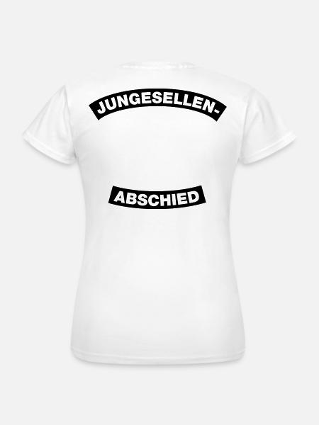 Junggesellenabschied Rahmen Element 1C (MC-Style) - Frauen T-Shirt - Weiß