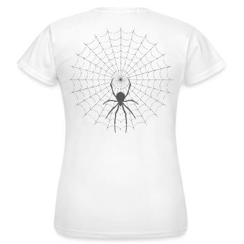 Spinnennetz Silhouette - Frauen T-Shirt - Weiß - Hinten - AI Model Female 172 dark (172cm)