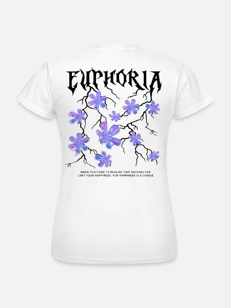Holografische Blumen - Frauen T-Shirt - Weiß