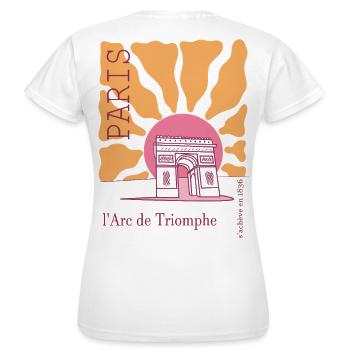 Frankreich arc de triomphe - Frauen T-Shirt - Weiß - Hinten - AI Model Female 172 dark (172cm)