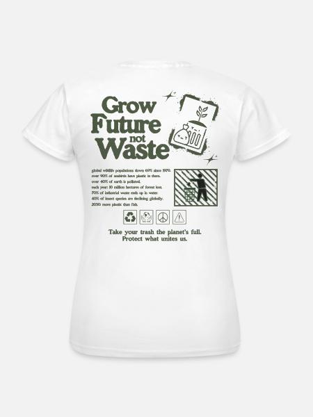 Sustainable Growth Statement Print - Women's T-Shirt - white