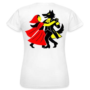 Walzer mit dem Wolf - Frauen T-Shirt - Weiß - Hinten - AI Model Female 172 dark (172cm)
