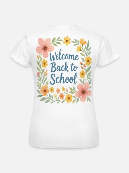 Blumendesign für den Schulanfang - Frauen T-Shirt - Weiß