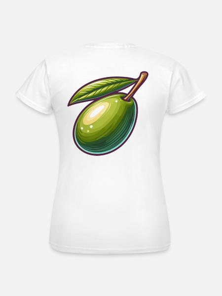 Olivenillustration detailliert - Frauen T-Shirt - Weiß