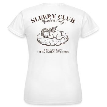 Sleepy Angels Club – Vintage Cherub Shirt - Frauen T-Shirt - Weiß - Hinten - AI Model Female 172 dark (172cm)